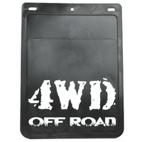 ROADSAFE - BLACK RUBBER MUDFLAP 4WD O/R 230 (W) X 305MM (DROP) 1PC