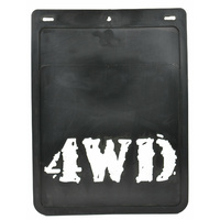 ROADSAFE - BLACK RUBBER MUDFLAP 4WD BLK 230 (W) X 305MM (DROP) 1PC