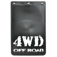 ROADSAFE - BLACK RUBBER MUDFLAP 4WD O/R 230 (W) X 355MM (DROP) 1PC