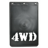 ROADSAFE - BLACK RUBBER MUDFLAP 4WD 230 (W) X 355MM (DROP) 1PC