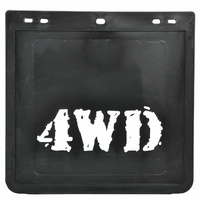 ROADSAFE - BLACK RUBBER MUDFLAP 4WD BLK 295 (W) X 285MM (DROP) 1PC