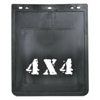 ROADSAFE - BLACK RUBBER MUDFLAP 4X4 BLK 295 (W) X 355MM (DROP) 1PC