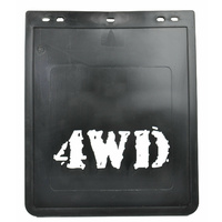 ROADSAFE - BLACK RUBBER MUDFLAP 4WD BLK 295 (W) X 355MM (DROP) 1PC