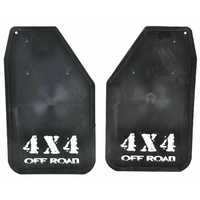 ROADSAFE - BLACK RUBBER MUDFLAP 4X4 O/R LH 283 (W) X 475MM (DROP) 1PC