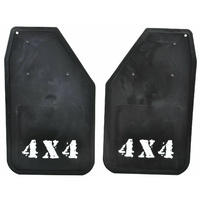 ROADSAFE - BLACK RUBBER MUDFLAP 4X4 BLK LH 283 (W) X 475MM (DROP) 1PC