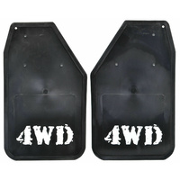 ROADSAFE - BLACK RUBBER MUDFLAP 4WD BLK LH 283 (W) X 475MM (DROP) 1PC