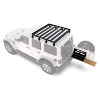 Jeep Wrangler 4xe (2021-Current) Slimline II 1/2 Roof Rack w/Drop Down Table Kit / Tall - by Front Runner