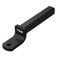 TAG Tow Ball Mount - 338mm Long, 90°Face, 50mm Square Hitch