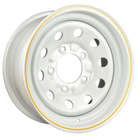 King Wheels Heavy Duty Mine Spec White Steel Wheels - 16x7 5/150 0p