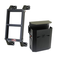 Vonnies Combo Pack Black Rear Folding Ladder and Front Folding Jerry Can Holder for Canopy/Trailer/Caravan