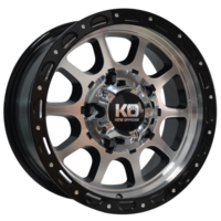 King Wheels 4X4 Razor Gloss Black Machined Face Alloy Wheels - 15x7  5/139.7 0p