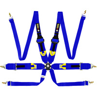 (FIA) Autotecnica (HANS) 6-Point Racing Harness Quick Release (Blue) RCU-1003HBU