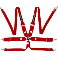 (FIA) Autotecnica (HANS) 6-Point Racing Harness Quick Release (RED) RCU-1003HR