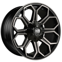 King Wheels 4X4 Replay Gloss Black Machined Dark Tint Alloy Wheels - 17x9 5/120 30p