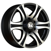 King Wheels 4X4 Rebel Machined Black Alloy Wheels - 16x7 6/114.3 25p