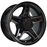 King Wheels 4X4 Rival Gloss Back Machined Dark Tint Alloy Wheels - 16x8 5/150.0 0p
