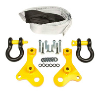 Roadsafe Shackles+Bridle Recovery Extended Tow Point Kit for Landcruiser 70 Series 