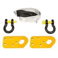 Roadsafe Kit Tow Point Bridle Strap 2x Shackle FOR Nissan Patrol GQ GU Series 1 