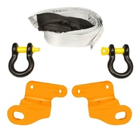 Roadsafe 4WD Kit Tow Point Bridle Strap 2x Shackle for Mitsubishi Triton ML-MN 