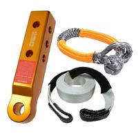 Roadsafe Extended Tow Hitch With Snatch Strap & Soft Shackle Kit Gold Color