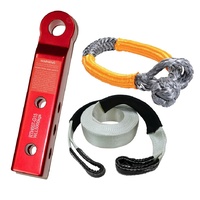 ROADSAFE ALUMINIUM RECOVERY TOW HITCH KIT - 50MM - RED (EXTENDED) PACK