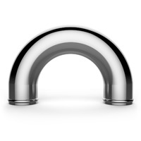 SAAS Aluminium Pipe 76mm ID x 180Deg Polished