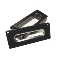 ROADSAFE RECTANGLE MULTIFIT FAIRLEAD ALLOY 25mm OFFSET & STANDARD WITH 60mm SPACER PLATE (BLACK)