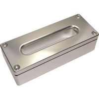 ROADSAFE RECTANGLE MULTIFIT FAIRLEAD ALLOY 25mm OFFSET & STANDARD WITH 60mm SPACER PLATE (SILVER)