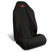 SAAS Seat Cover Throw Black Saas Red Logo Large 1Pc