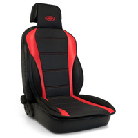 SAAS Seat Sports Cushion Pu Black-Red Large With Logo