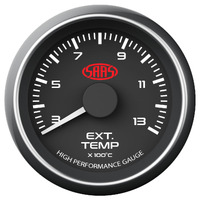 SAAS Exhaust Temp Gauge 300°-1300° 52mm Black Muscle Series