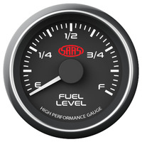 SAAS Fuel Level Gauge 52mm Black Muscle Series
