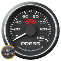 SAAS Oil Press Gauge 0-140psi 2 5/8 inch Black Muscle Series