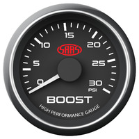 SAAS Boost Gauge Diesel 0-30 psi 52mm Black Muscle Series