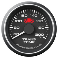 SAAS Trans Temp Gauge 60°-200° 52mm Black Muscle Series