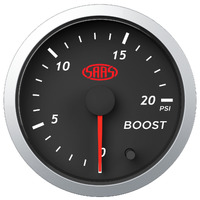 SAAS Boost Gauge Diesel 0-20 psi 52mm Black Street Series