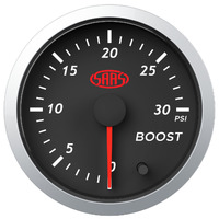 SAAS Boost Gauge Diesel 0-30 psi 52mm Black Street Series