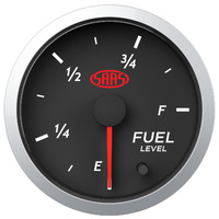 SAAS Fuel Level Gauge 52mm Black Street Series