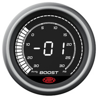 SAAS SG41211 Boost and Vacuum Gauge 30inHg-30psi 52mm Muscle Digital Series 