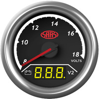 SAAS SG615050 Dual Gauge Volt 8v-18v/Volt 8v-18v Analogue/Digital Trax Series 