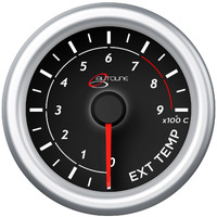 SAAS Exhaust Temp Gauge 0°-900° 52mm Black Autoline