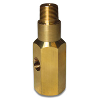 SAAS Gauge T-Piece Brass Adaptor Brass 1/4" NPT Sender