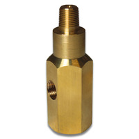 SAAS Gauge T-Piece Brass Adaptor Brass 1/8" BSP Sender