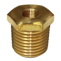 SAAS Gauge Bush Brass Adaptor 3/8"NPT to 1/8"NPT