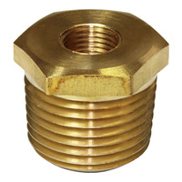 SAAS Gauge Bush Brass Adaptor 1/2"NPT to 1/8"NPT