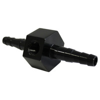 SAAS Inline Gauge Adaptor 5/16 - 3/8 Black Billet 1/8" NPT Female