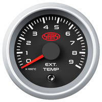 SAAS SGEXT52B1S2 Exhaust Temp Gauge 0°-900° 52mm Black Muscle Series 2 