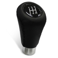 SAAS Leather Gear Knob Black-Black Stitch With 8 Shift Patterns