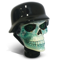 SAAS Skull Gear Knob with Helmet White
