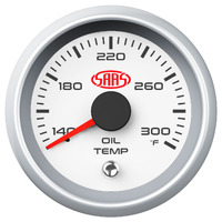 SAAS Oil Temperature Gauge 52mm - White Muscle Series II